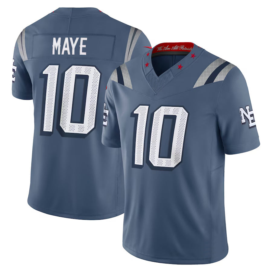 Custom #10 Blue NE Football Shirt Top
