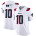 Custom #10 White NE Football Shirt Top