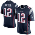 Custom #12 Navy Blue NE Football Shirt Top