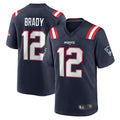 Custom #12 Navy NE Football Shirt Top