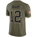 Custom #12 Olive NE Football Shirt Top