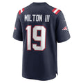 Custom #19 Navy NE Football Shirt Top