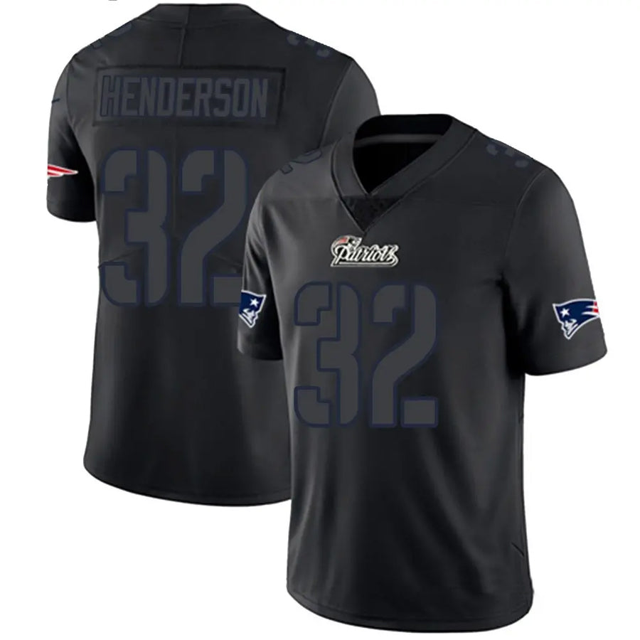 Custom #32 Black NE Football Shirt Top