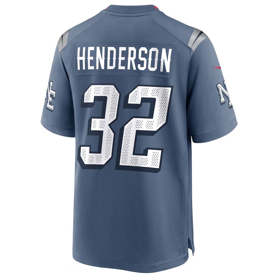 Custom #32 Blue NE Football Shirt Top