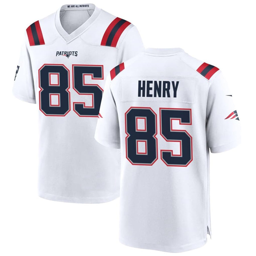 Custom #85 White NE Football Shirt Top