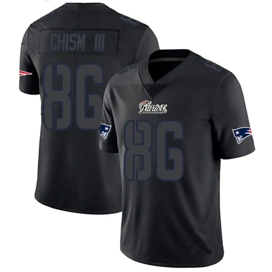 Custom #86 Black NE Football Shirt Top