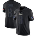 Custom #8 Black NE Football Shirt Top