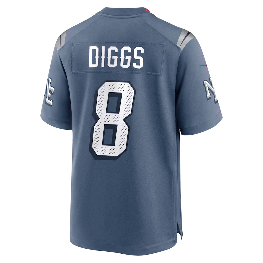Custom #8 Blue NE Football Shirt Top