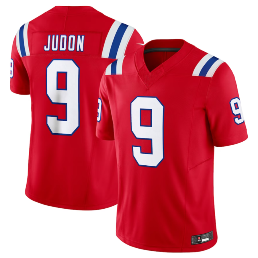 Custom #9 Red NE Football Shirt Top