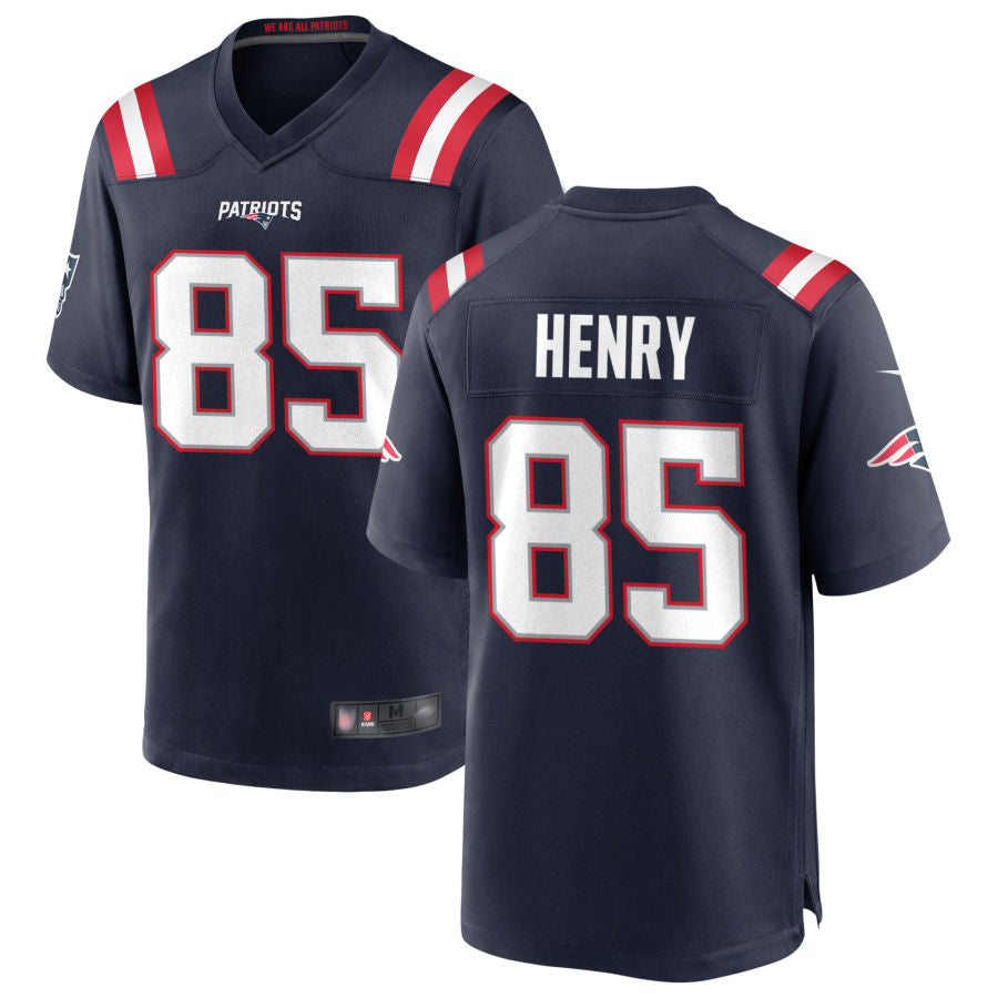 Custom #85 Navy NE Football Shirt Top