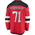 NJ.Devils #71 Jonas Siegenthaler Supporters Home Breakaway Player Jersey - Red Stitched American Hockey Jerseys
