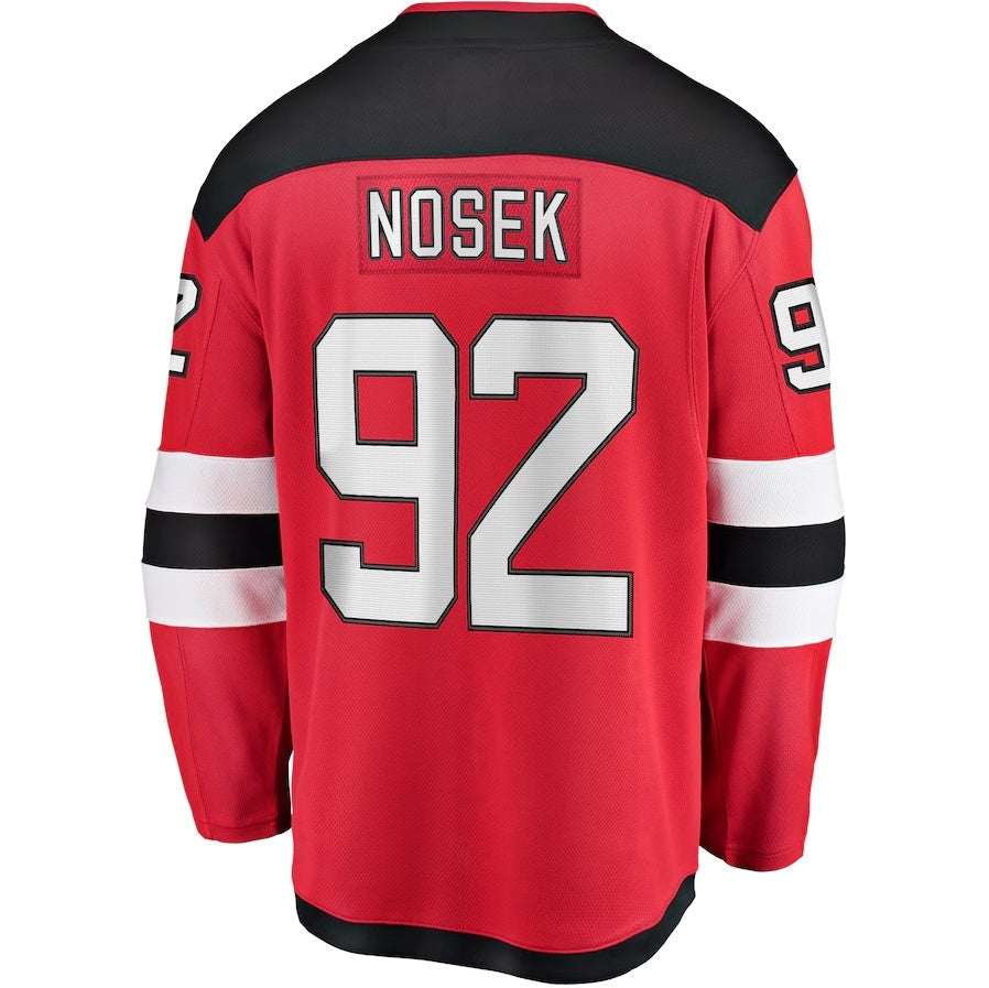 NJ.Devils #92 Tomas Nosek Supporters Home Breakaway Jersey - Red Stitched American Hockey Jerseys