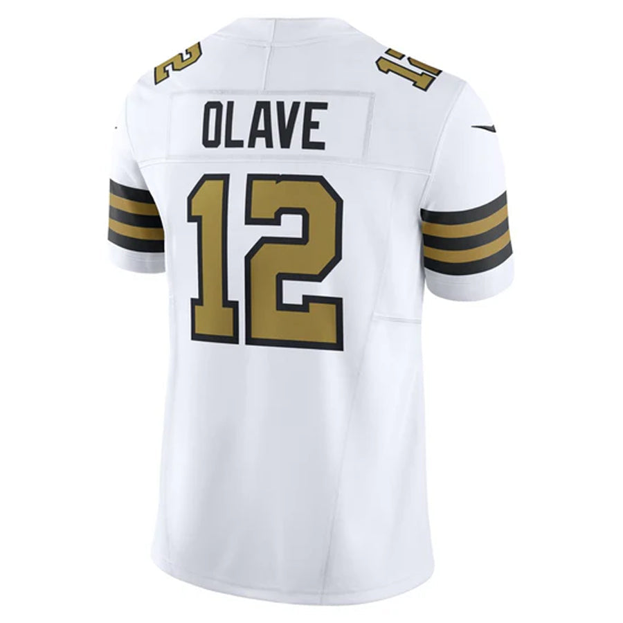 Custom #12 White NO Football Shirt Top