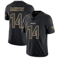 Custom #14 Black NO Football Shirt Top