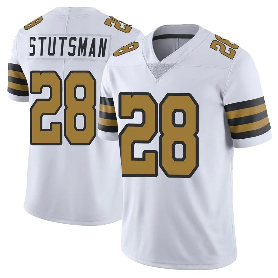 Custom #28 White NO Football Shirt Top