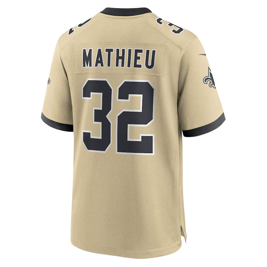 Custom #32 Gold NO Football Shirt Top