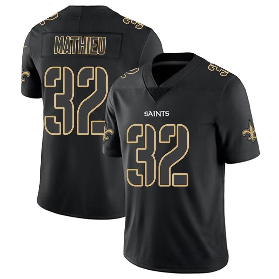 Custom #32 Black NO Football Shirt Top