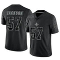 Custom #57 Black NO Football Shirt Top