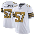 Custom #57 White NO Football Shirt Top