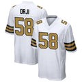 Custom #58 White NO Football Shirt Top