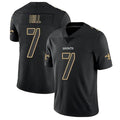 Custom #7 Black NO Football Shirt Top