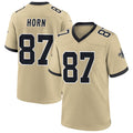 Custom #87 Gold NO Football Shirt Top
