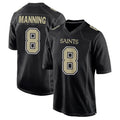 Custom #8 Carbon Black NO Football Shirt Top