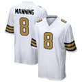 Custom #8 White NO Football Shirt Top