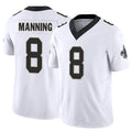 Custom #8 White NO Football Shirt Top
