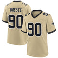 Custom #90 Gold NO Football Shirt Top