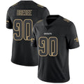 Custom #90 Black NO Football Shirt Top