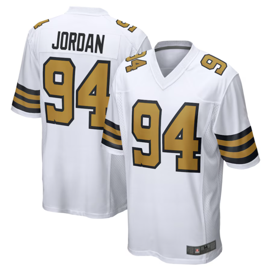 Custom #94 White NO Football Shirt Top