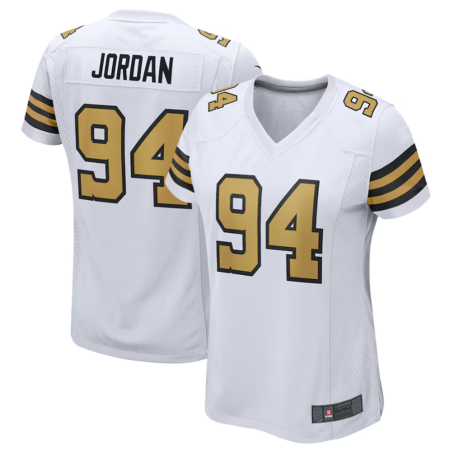 Custom #94 White NO Football Shirt Top