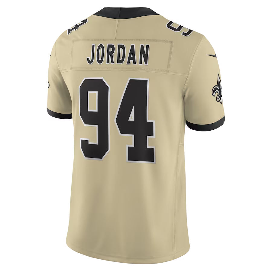 Custom #94 Gold NO Football Shirt Top