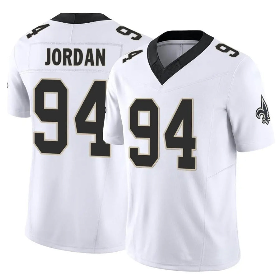Custom #94 White NO Football Shirt Top
