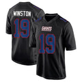 Custom #19 Black NYG Football Shirt Top