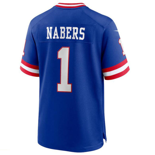 Custom #1 Royal NYG Football Shirt Top