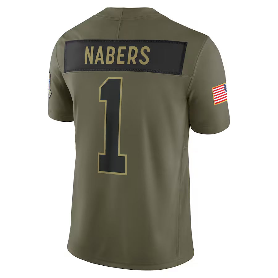Custom #1 Olive NYG Football Shirt Top