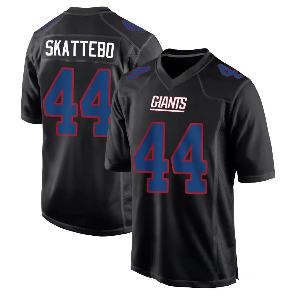 Custom #44 Black NYG Football Shirt Top