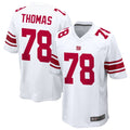 Custom #78 White NYG Football Shirt Top