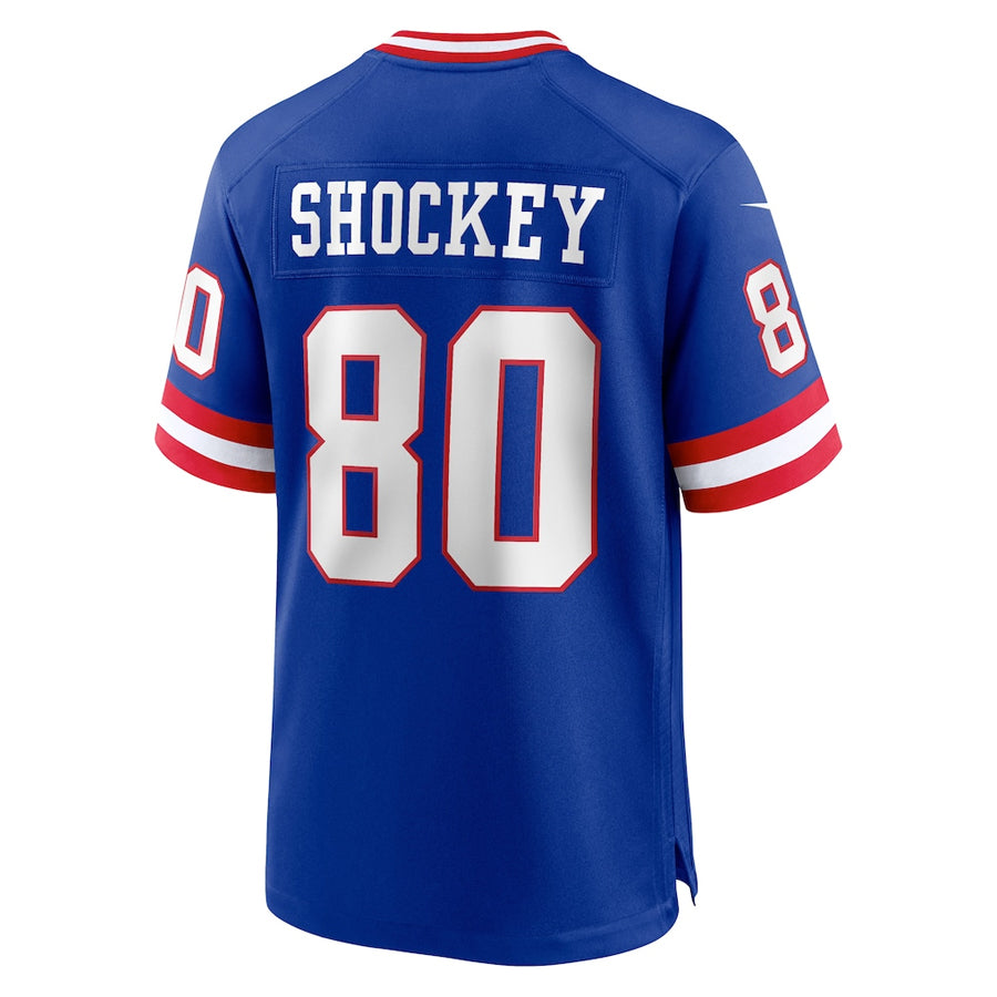 Custom #80 Royal NYG Football Shirt Top