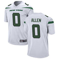 Custom #0 White NYJ Football Shirt Top