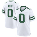 Custom #0 White NYJ Football Shirt Top