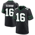Custom #16 Black NYJ Football Shirt Top