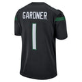 Custom #1 Black NYJ Football Shirt Top