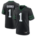 Custom #1 Black NYJ Football Shirt Top
