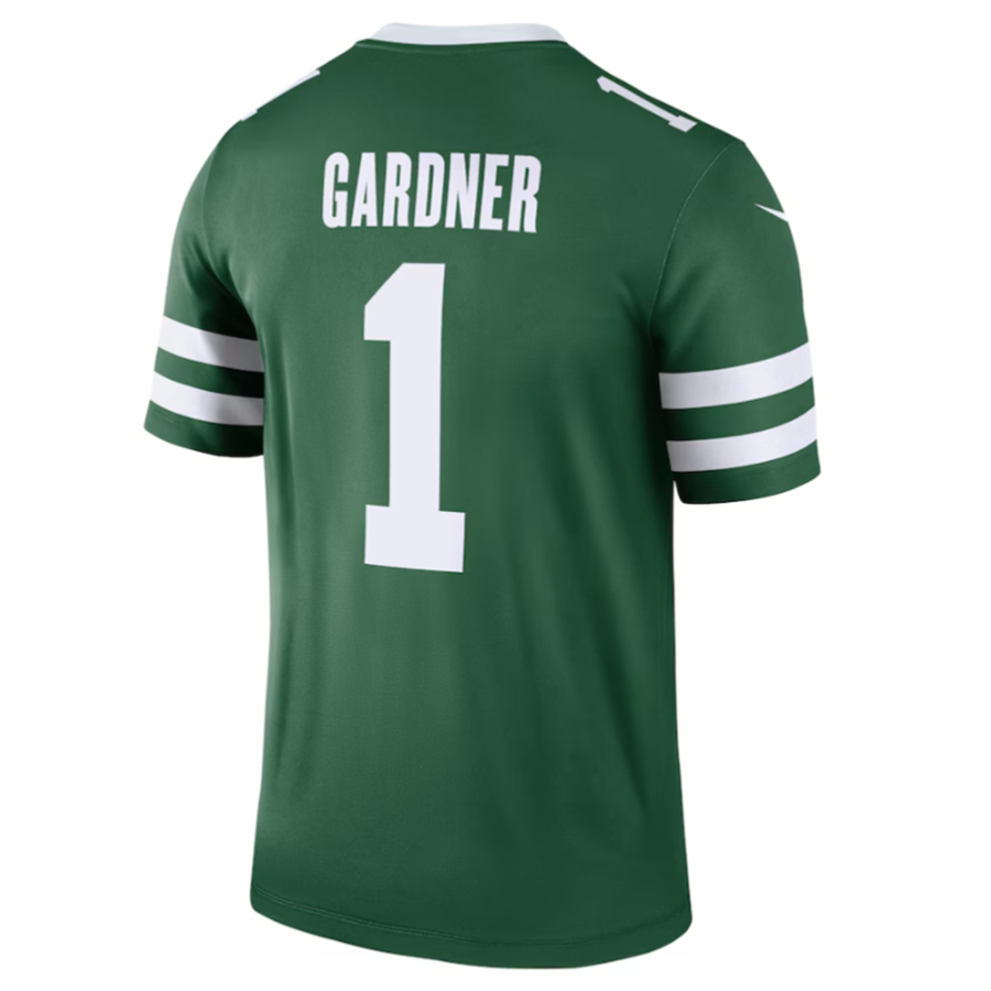 Custom #1 Green NYJ Football Shirt Top