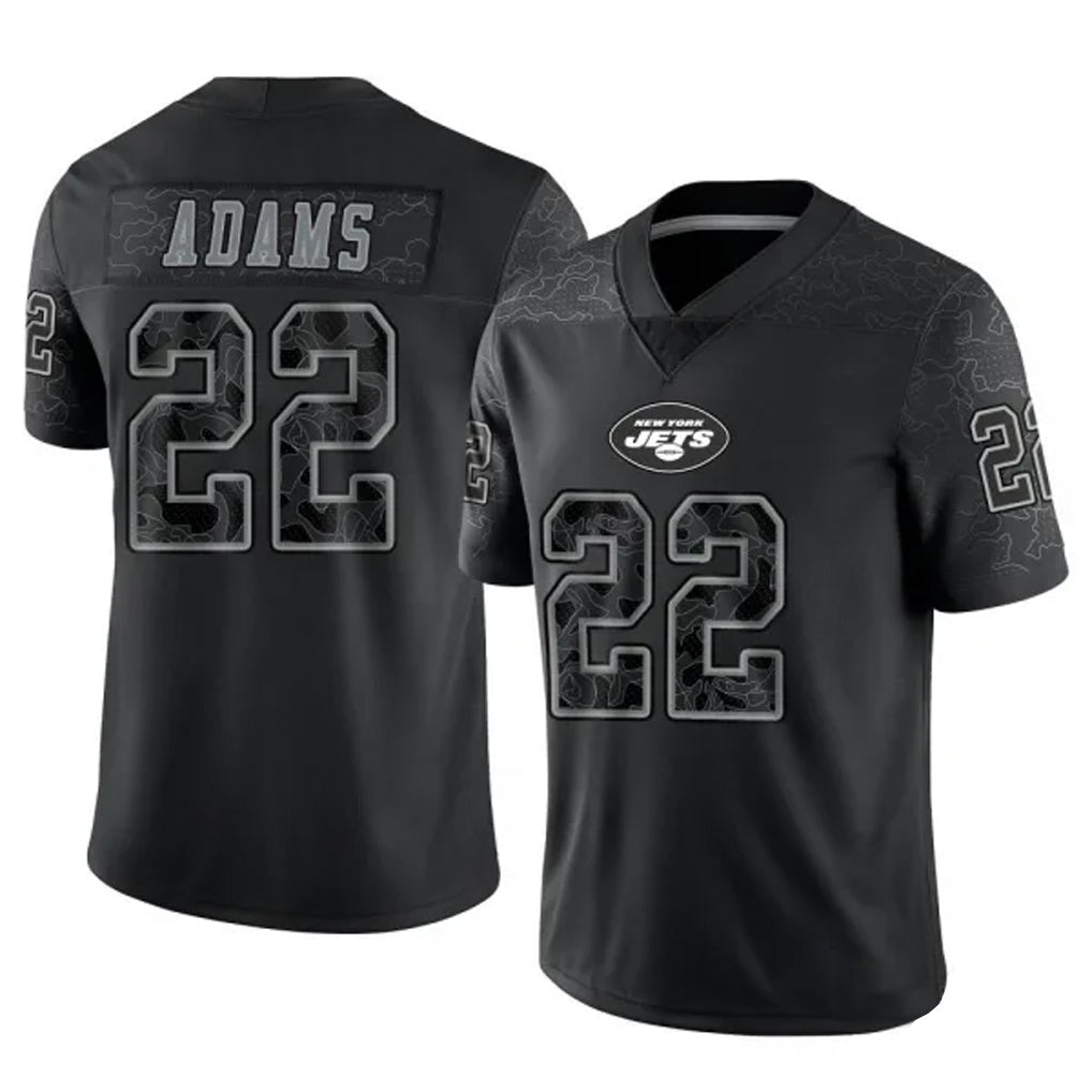 Custom #22 Black NYJ Football Shirt Top