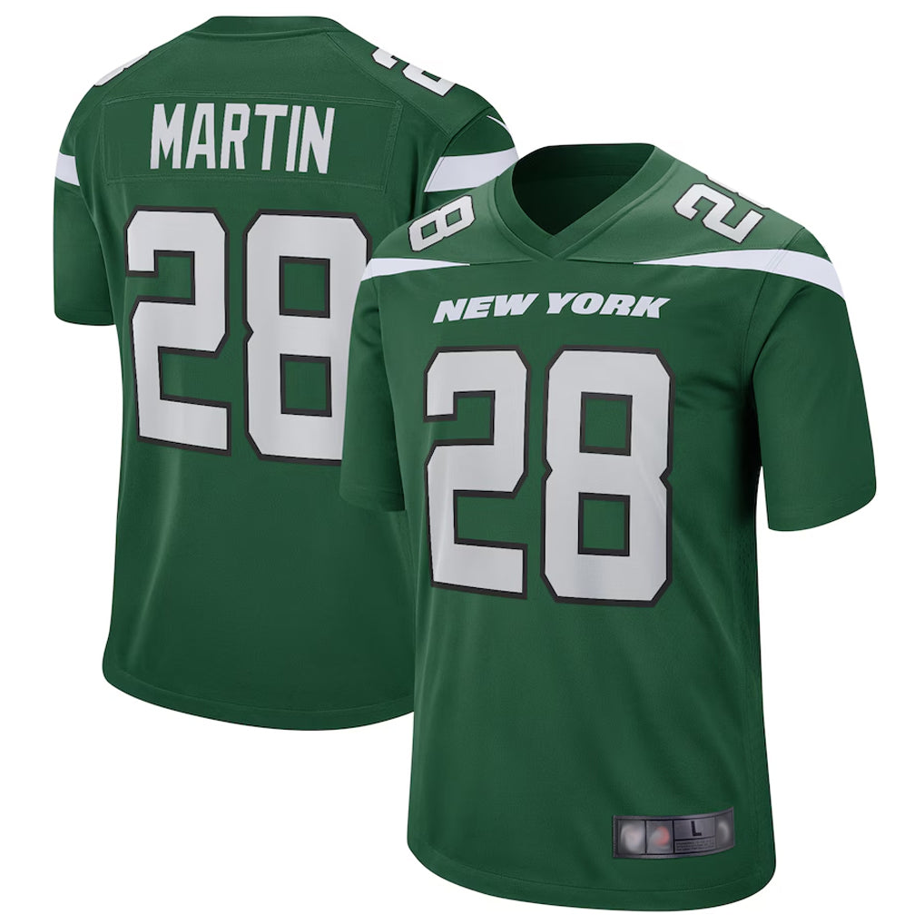 Custom #28 Green NYJ Football Shirt Top