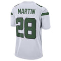 Custom #28 White NYJ Football Shirt Top